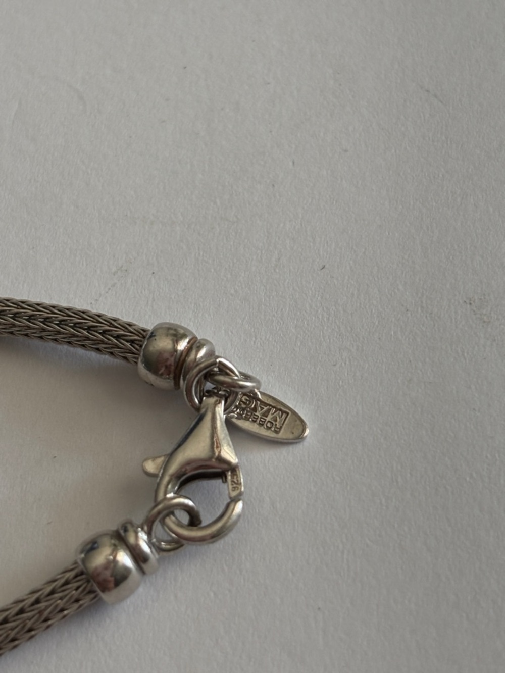 Roberto magi Italy  Sterling silver  Knot Bracelet with Pearl End Caps - Picture 3 of 3